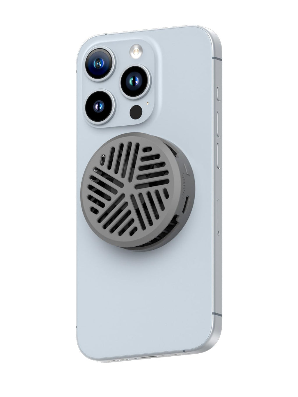 Hagibis Magnetic Cell Phone Cooler Ultrathin Cooling Fan Portable Lightweight Mobile Phone Radiator for iPhone 16 15 Pro Max MagSafe Series iPad Pro Android Tablet (Grey)