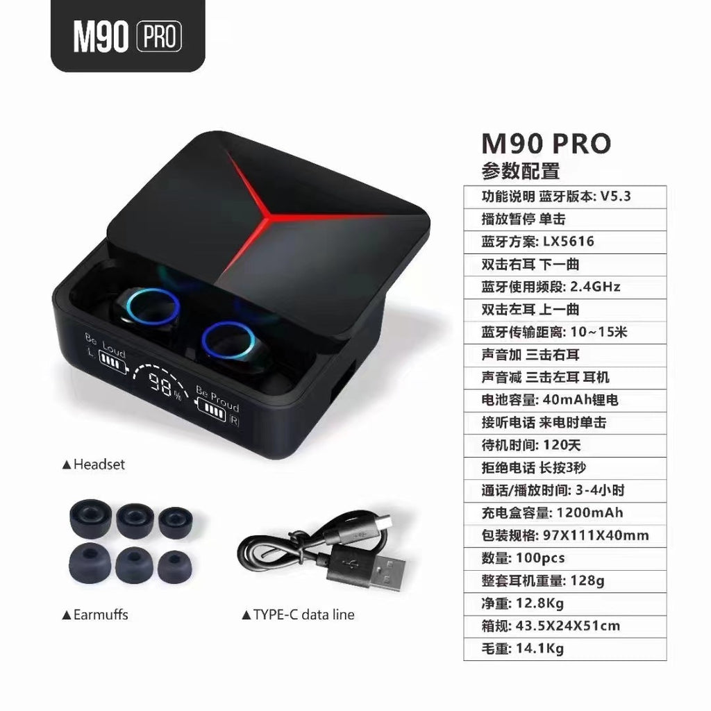 F9-5C TWS Bluetooth Gaming Earbuds with Display