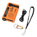 Solar Hand Crank Emergency Radio 3-in-1 Orange