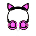 Cat Ear Headphones with Light and Foldable Design