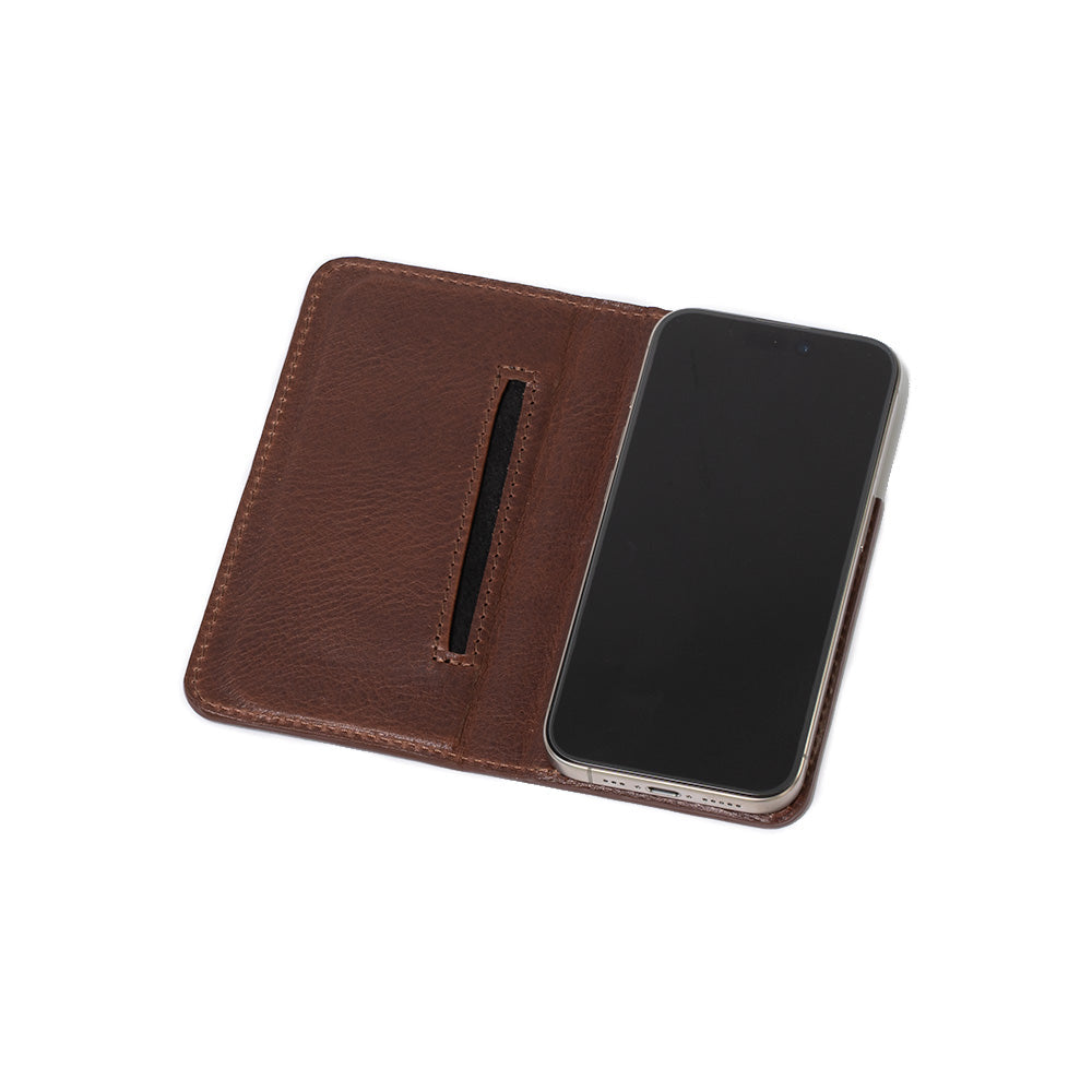 Leather Folio Case Wallet for iPhone 15 Series with MagSafe - The Minimalist 3.0